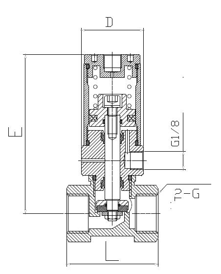 ZF-A-50角座阀外形尺寸